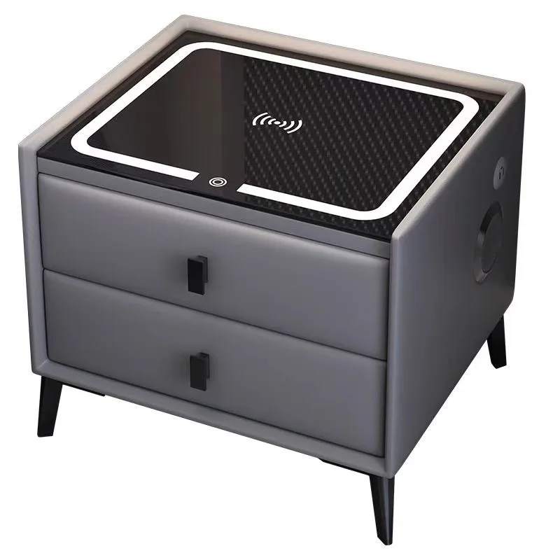 

Specially designed smart bedside table, luxury apartment cabinet with wireless charging, speaker and multi-function storage