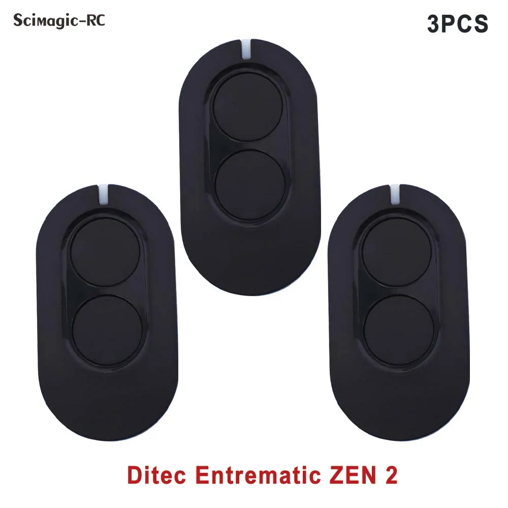 

3pcs DITEC Entrematic ZEN2 ZEN4 ZEN2W ZEN4W GOL4 BIXLG4 BIXLP2 BIXLS2 Garage Remote Control 433MHz Rolling Code Gate Keyfob