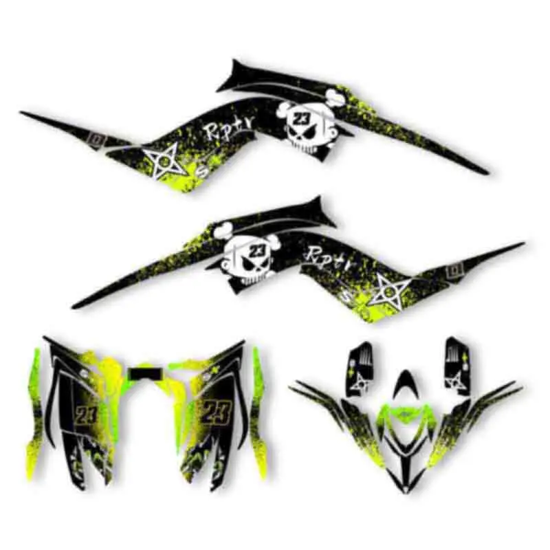 

DSMTECH Custom Motorcycle Graphics Enduro Decals Stickers Kits For YAMAHA 2013 2014 2015 2016 2017 2018-2023 RAPTOR 700 001