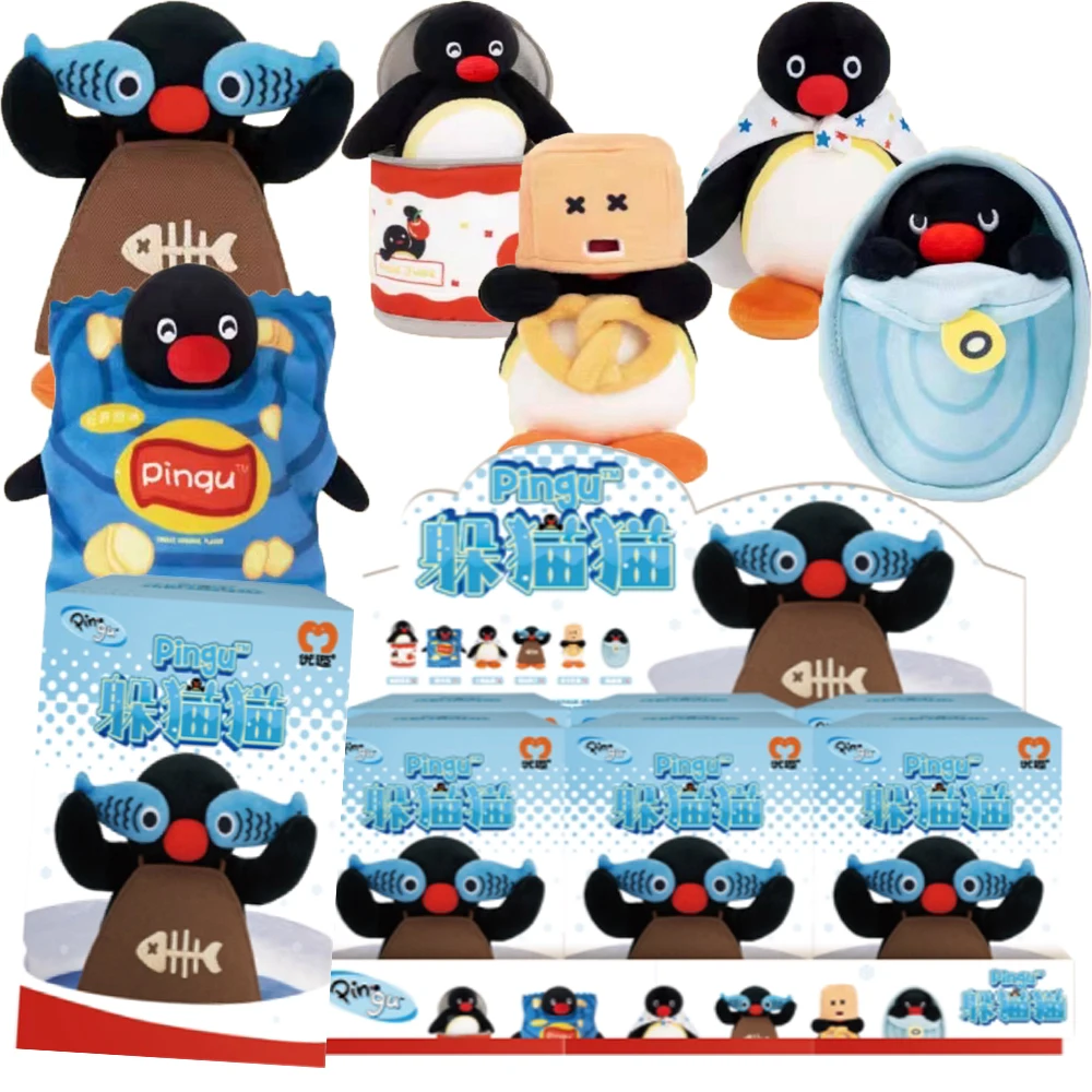 

Original Pingu Cartoon Trendy Blind Box Cute Animated IP Character Soft Doll Pendant Backpack Key Decoration Kids Hobbies Gifts