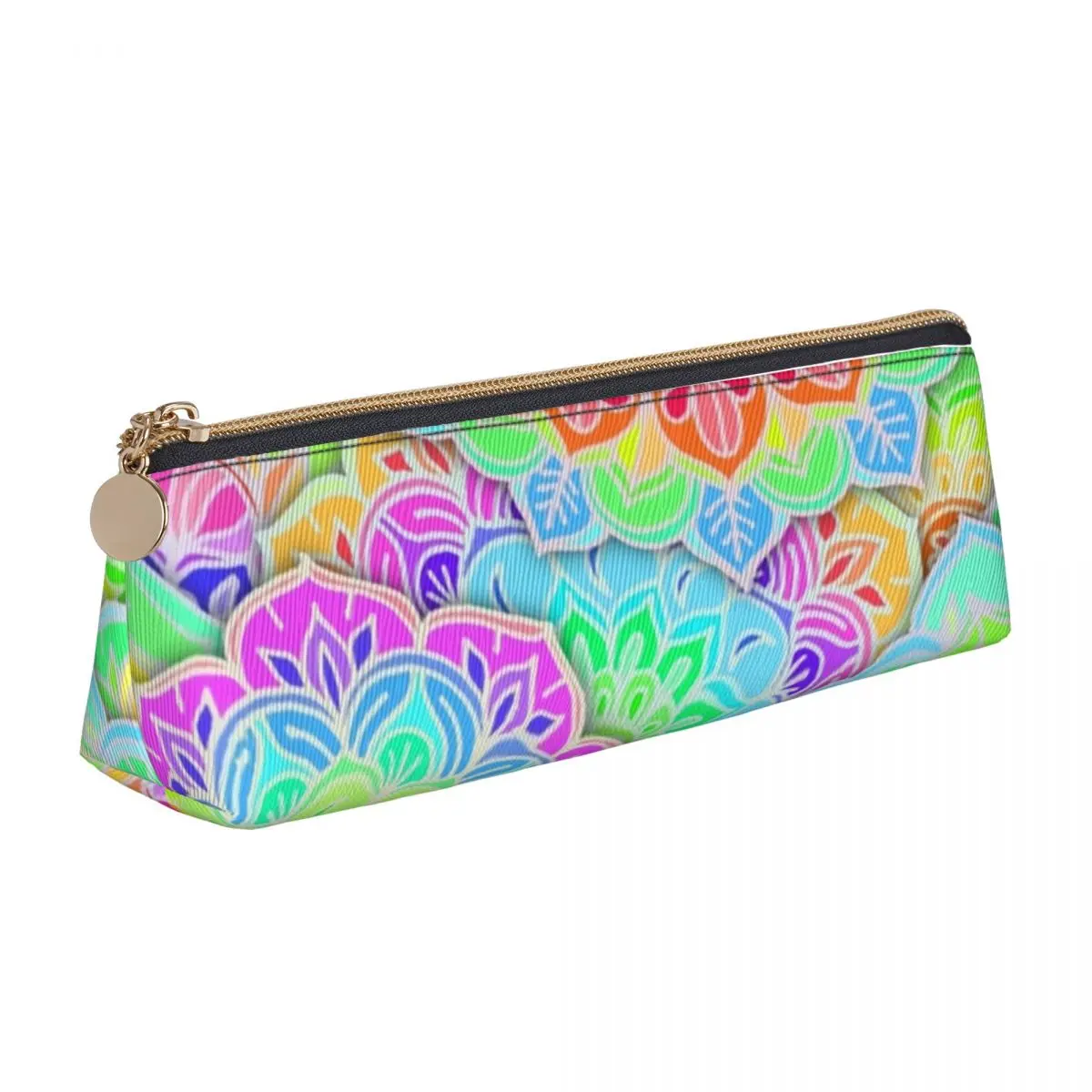 Psychedelic Summer Pencil Case Color Mandala Print School Pencil Cases Zipper Girls Boys Cute Large Pencil Box School Supplies