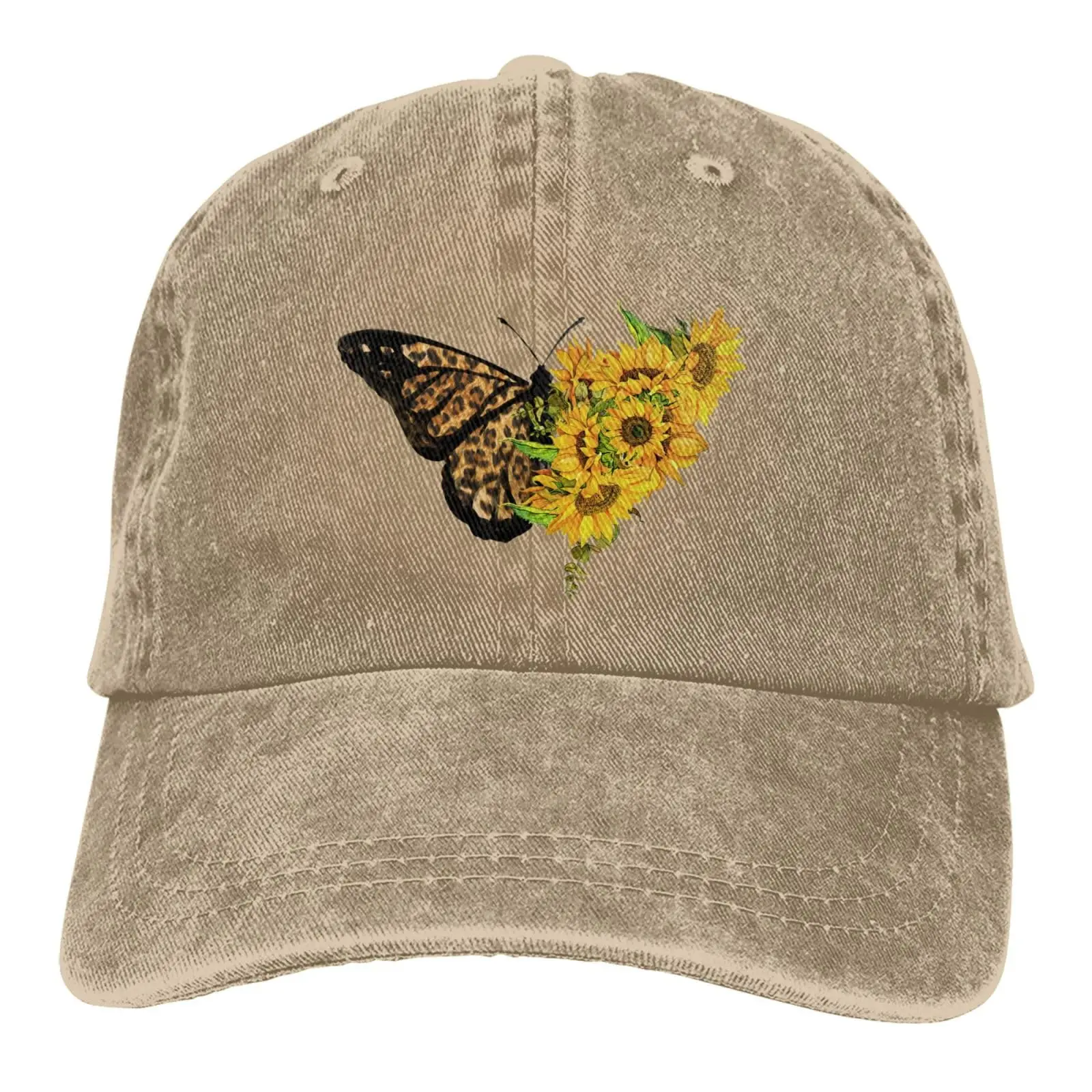 

Butterfly Sunflower Let It Be Baseball Cap Golf Dad Hat Adjustable Original Classic Low Profile Cotton Hat For Men Women