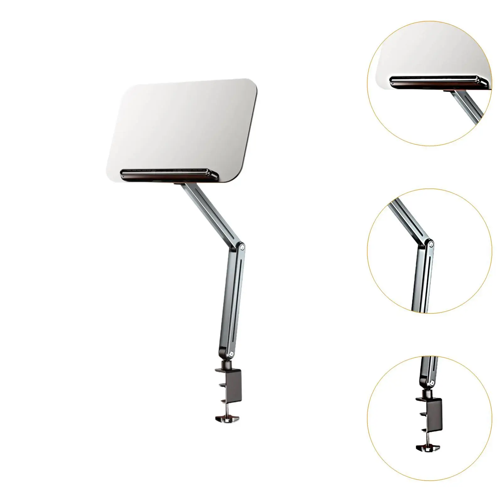 Adjustable Reading Book Stand Desk Clamp Rotating Bookshelf 360 Degree Book Holder for Home Office