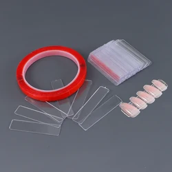1Set Transparent False Tips Display Stand whith Double Adhesive Tape  Acrylic Gel Polish Holder DIY Manicure Showing Tools
