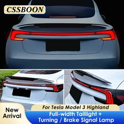 CSSBOON Model 3 Highland Full Width Car Tail Lights Turn Signal Brake Lamp for Tesla Exterior Accessories Update NEW 2024+