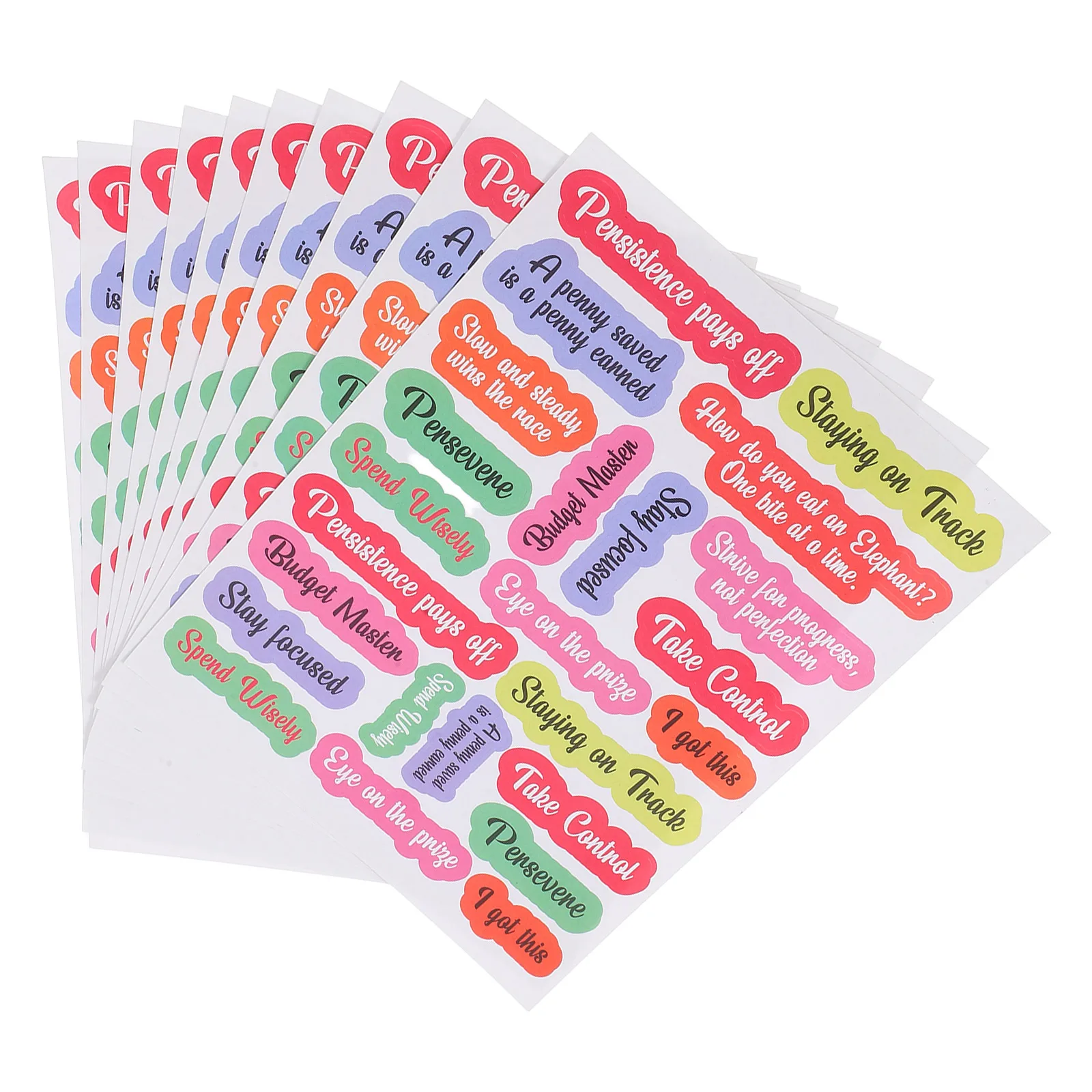 

10 Pcs Label Sticker Coated Paper Budget Binder Cash Envelope Credit Card Planner Money Stickers Decal Finance Student