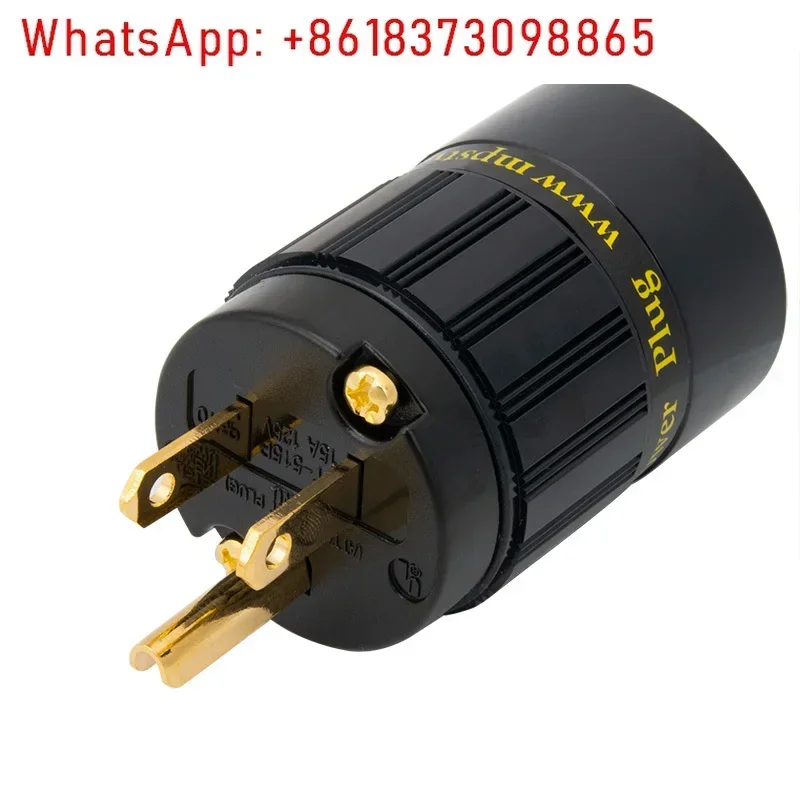 Fever Audio American Standard European Standard Thick Gold Plated Audio Amplifier Hi End Power Plug Tail Plug