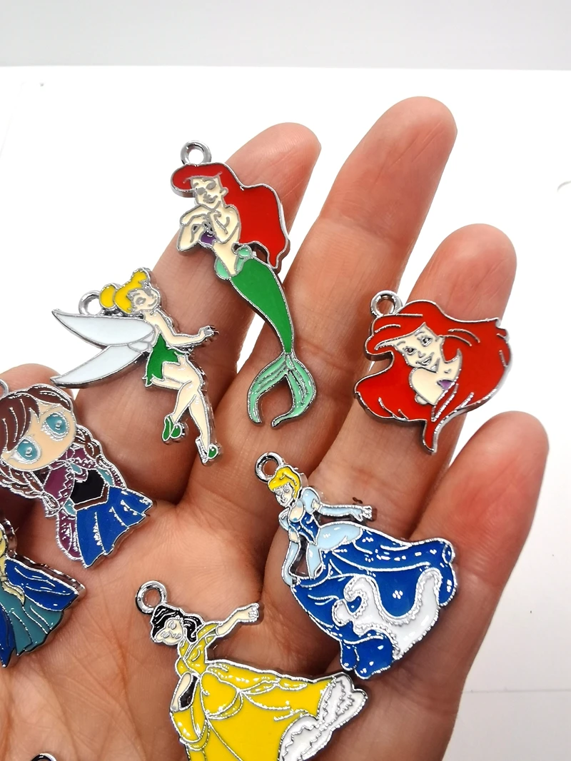 Lot 10 Pcs  Cartoon Girl  Charms Jewelry Making  Earrings Pendants Necklaces Bracelets DIY Accessories gift