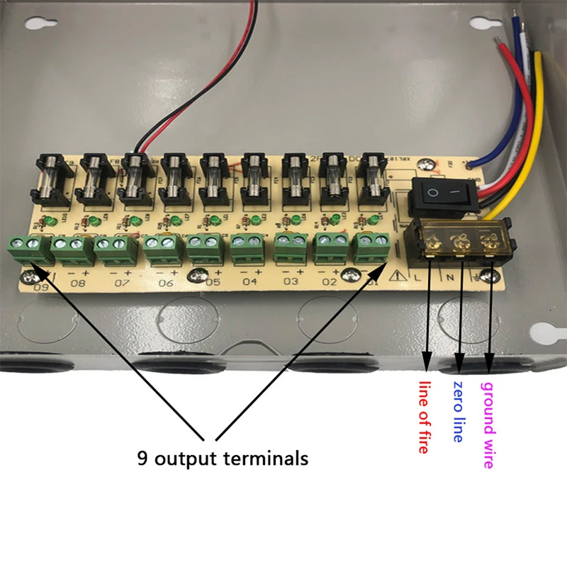 High Quality PCB Board Terminal 9/18-way Monitoring DC Power Supply Board For Switch Power Supply Electricity Current Wiring LED