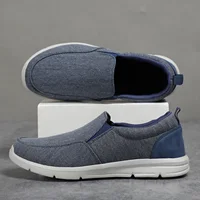 Chaussures d'été en toile pour hommes, baskets respirantes et confortables à enfiler pour l'extérieur, mocassins classiques pour hommes 4