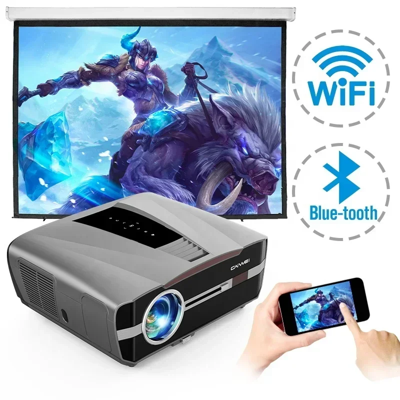 CAIWEI A15K  Projectors Portable Support 4K  Wifi Mirror Screen FHD Smart Home Proyector