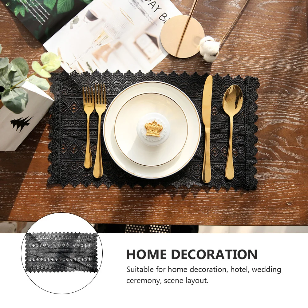 

2Pcs Table Mat Rural Style Small Exquisite Place Mat Holiday Wedding Party Decorative Table Accessory