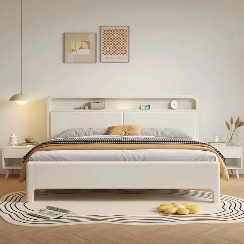 xx-Comforter Frame Double Bed Waterproof Luxury Full Size Bedroom Double Bed Headboards Bedframe Camas De Casal Home Furniture
