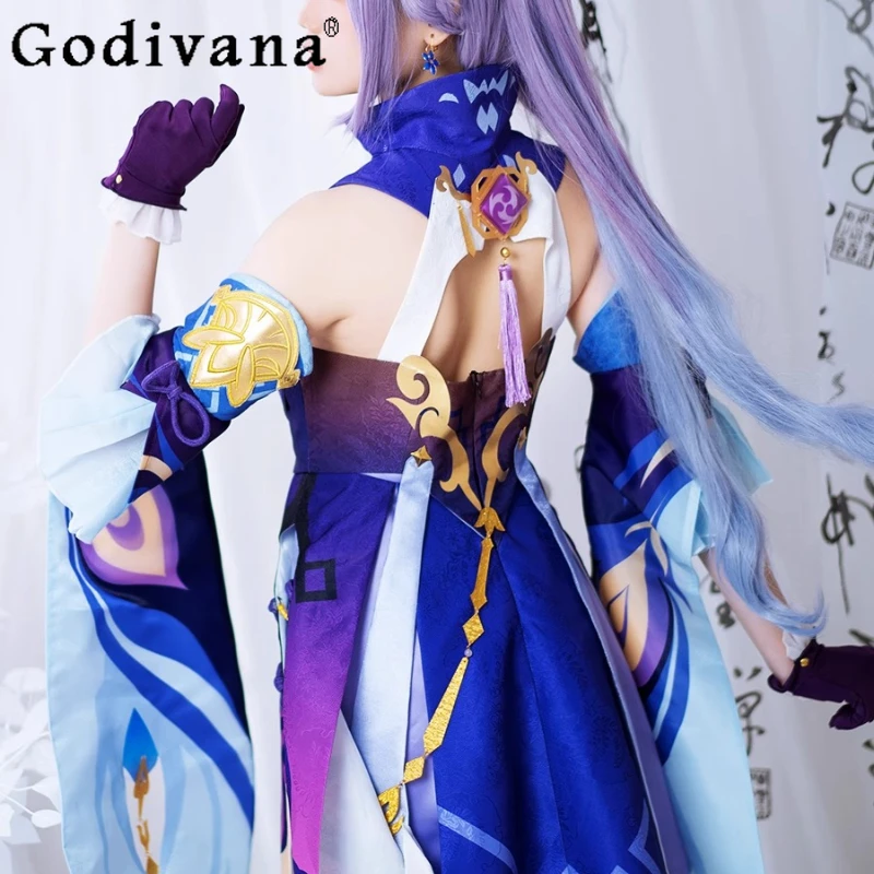 فستان موحد أرجواني جميل للفتيات أزياء تنكرية للهالوين للنساء أزياء أنيمي جديدة جميلة للسيدات