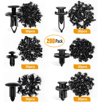 200pcs Universal Mixed Fastener Car Clips Kit Six Buckle Fixing for Types Body J Bumper Rivet Gtc Auto Accessories