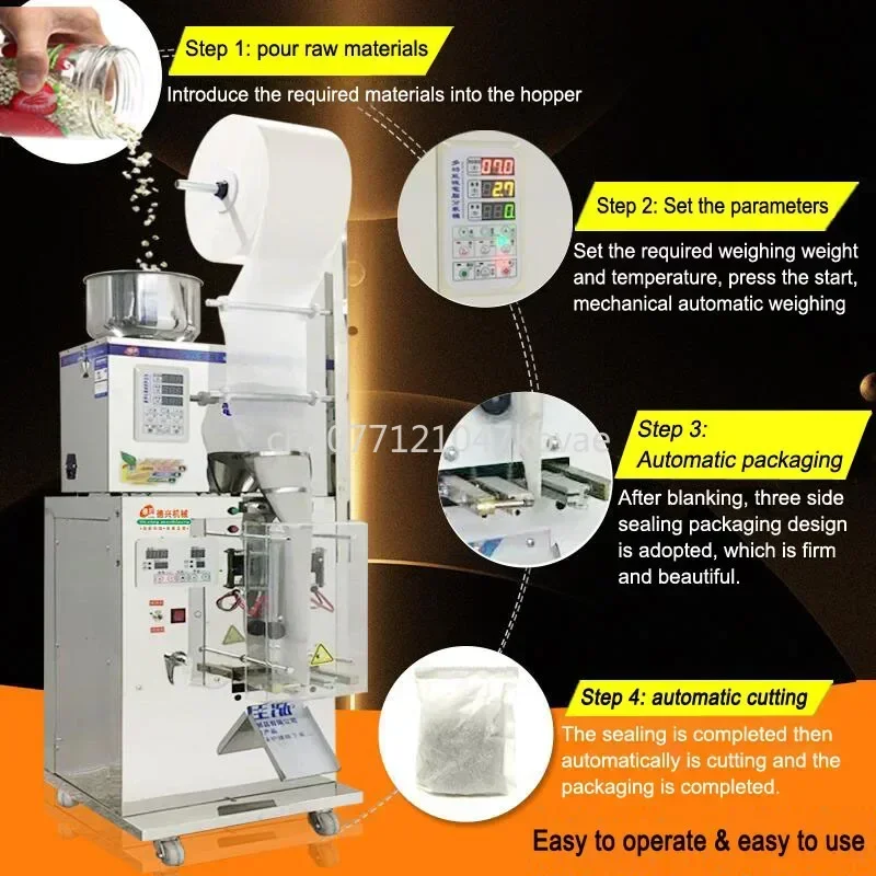 Automatic Weighing Machine Powder/granule Filler 110V/220V 1-50g Automatic Quantitative Sealing Machine Tea Bag Packing Machine