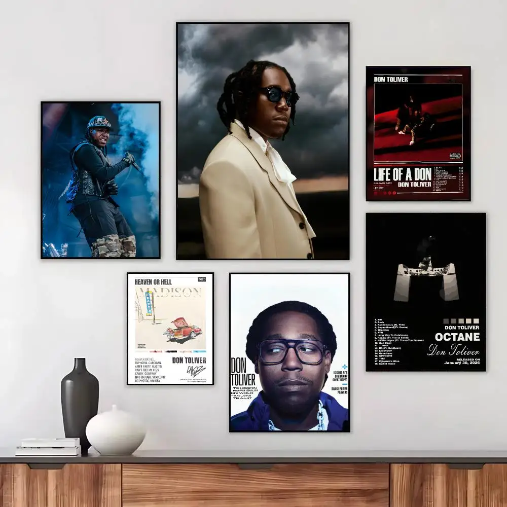 Rapper D-Don Toliver Poster Wall Art Printed Decor Sticker Stylish Home Gift for Living Room Bedroom Corridor Cafe
