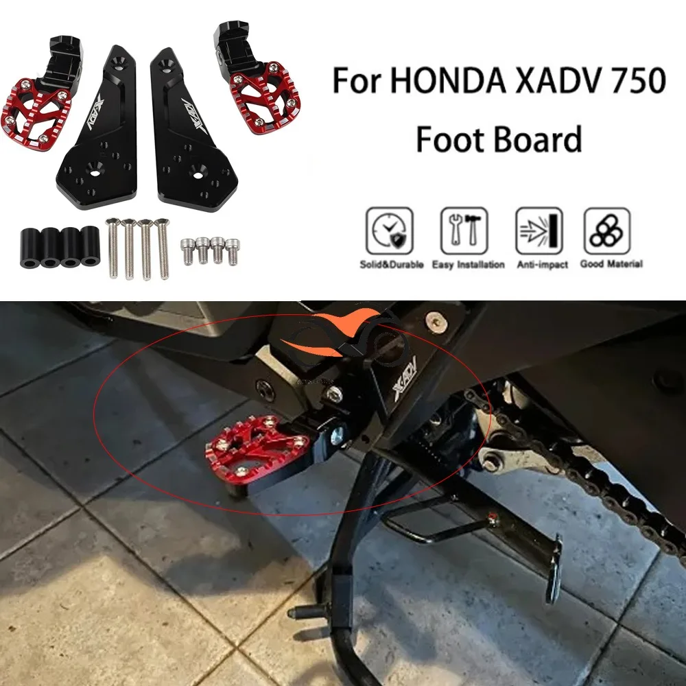 

For HONDA XADV 750 2017-2025 2018 2020 2024 CNC Accessories Folding Rear Foot Pegs Passenger Foot Rest Pedal Footrest Footpegs