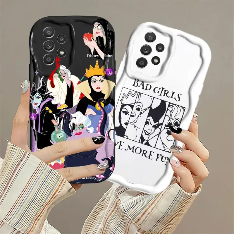 Case for Samsung Galaxy A54 A14 A52 A12 A53 A34 A71 A13 A50 A32 A21s A23 A51 A33 Creamy Texture Phone Cover Disney Evil Queen