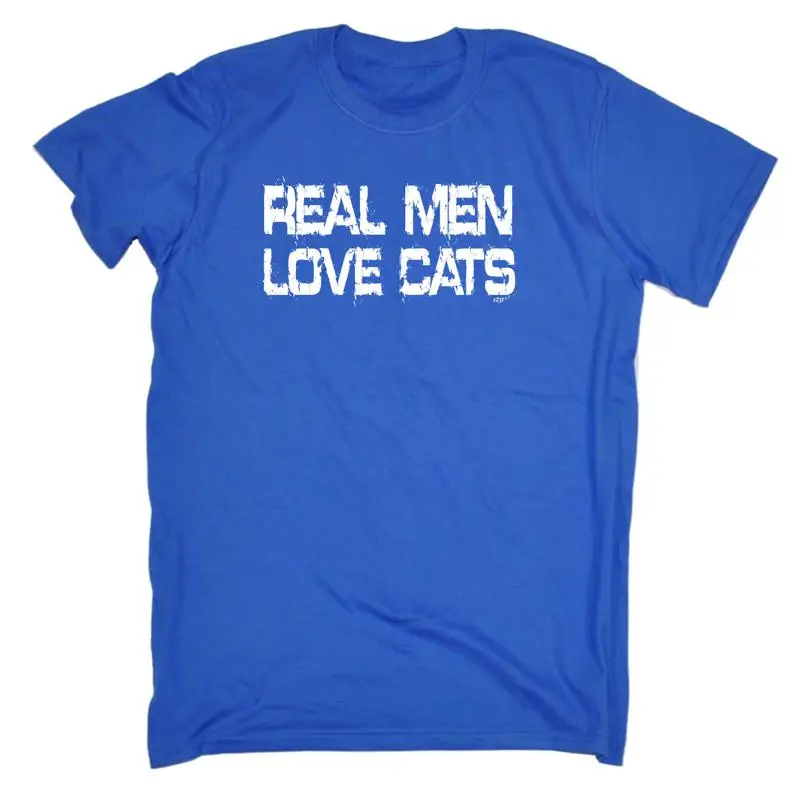 

Real Men Love Cats Mens Funny Novelty T Shirt Top