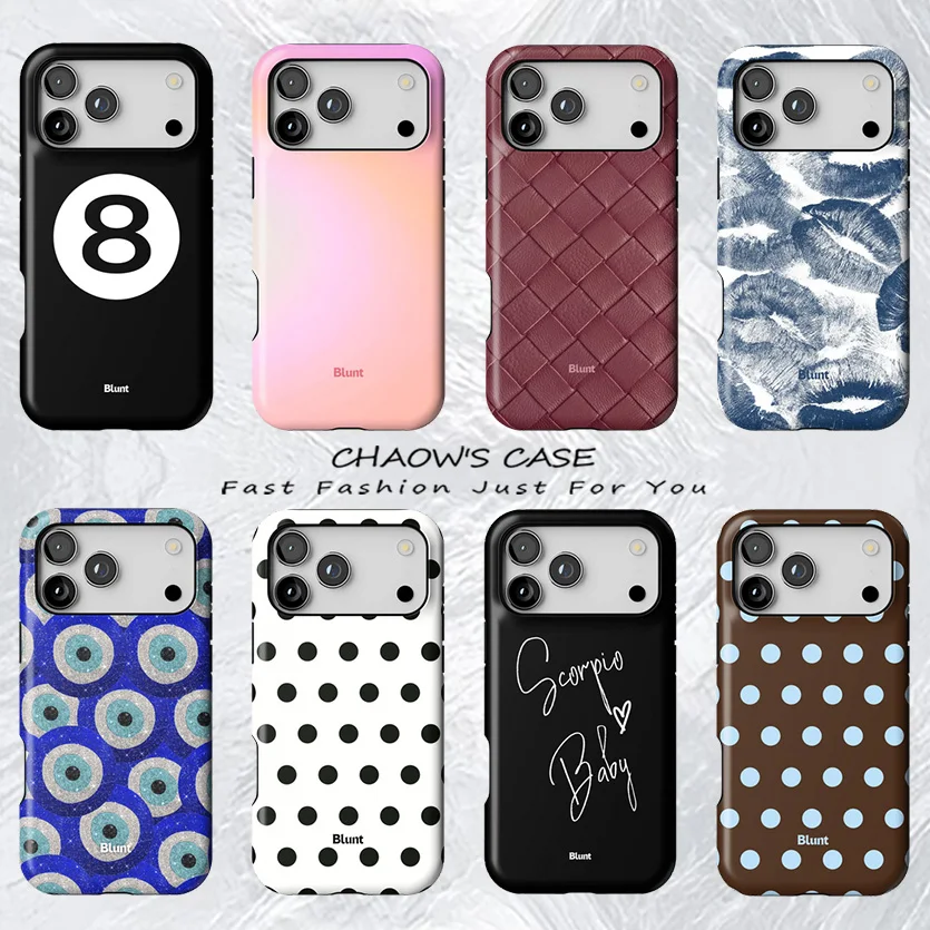 

INS Sexy Blue Lips Phone Case for iPhone 17 17e 16e 16 15 14 13 12 11 X XS XR XSMAX 7 8 Air Pro Max Plus Double-layer Back Cover