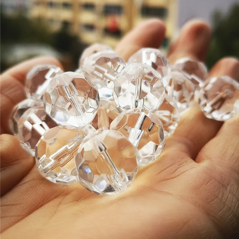 

Top Quality Clear Color 14mm Rondelle 32Faceted Glass Shiny Beads Loose Spacer For Jewelry Making Chandelier Lighing Accessories