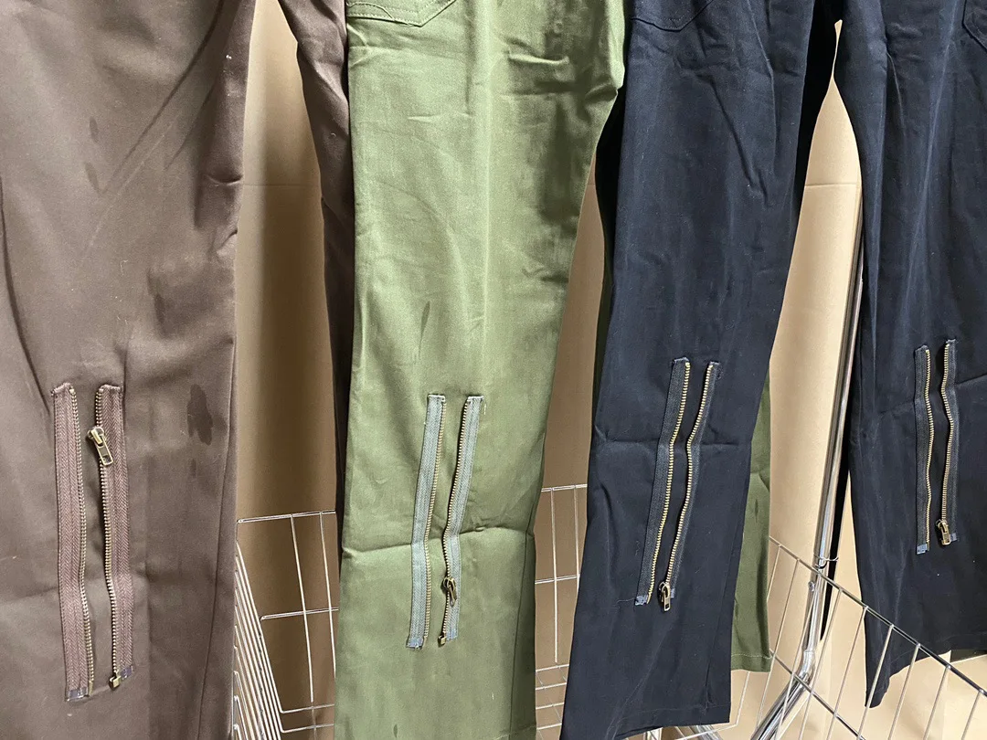 VUJADE KENIJIMA 003 pantalones de trabajo Retro con cremallera pantalones vaqueros largos informales energía juvenil Sle cintura media Slim Fit Denim ropa de otoño