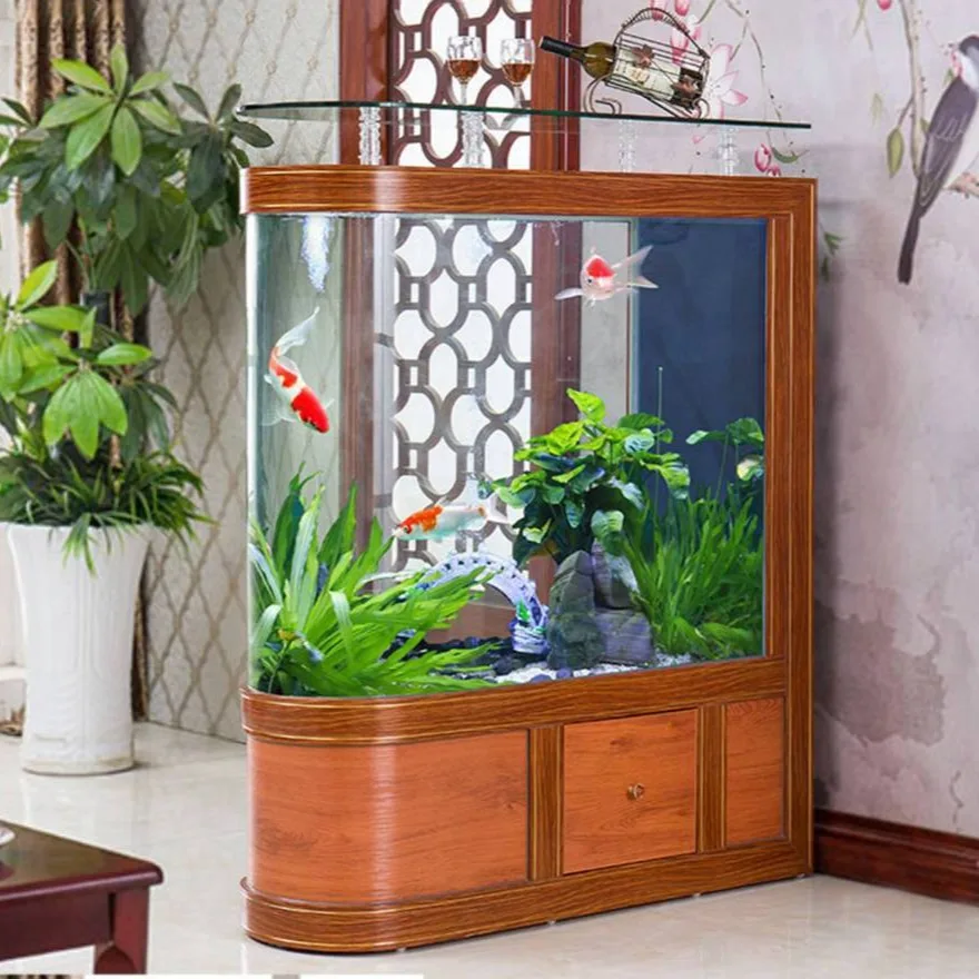 

Ecological fish tank aquarium bullet screen large and medium-sized living room lazy free water change