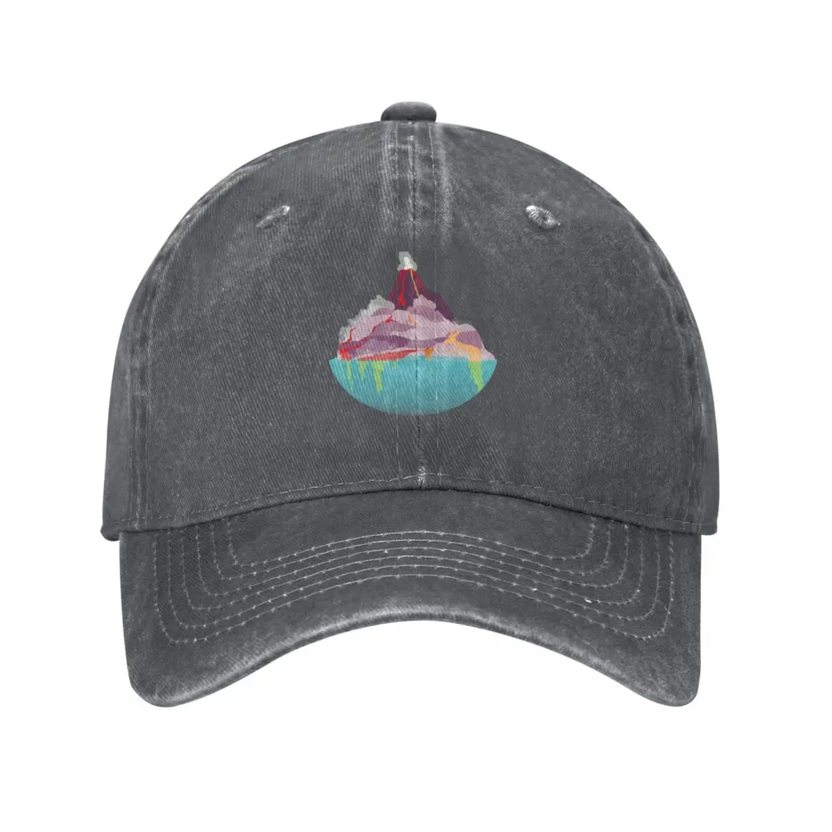 Volcanic eruption Baseball Cap Icon Trucker Hat Caps For Men Women's