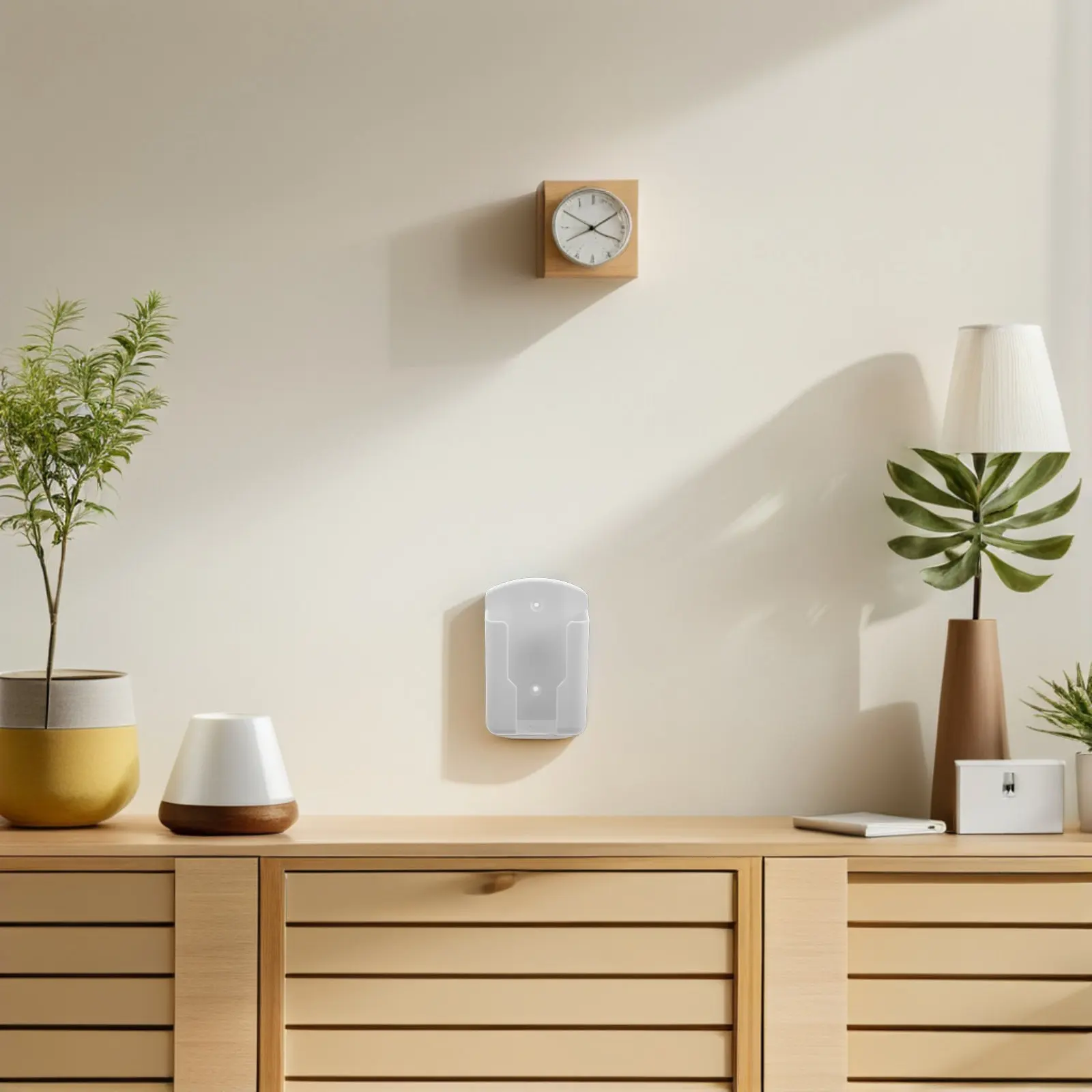 10pcs-wall-mounted-remote-control-holder-cream-adhesive-storage-box-no-drilling-organizer-for-living-room-bedroom-tv-ac
