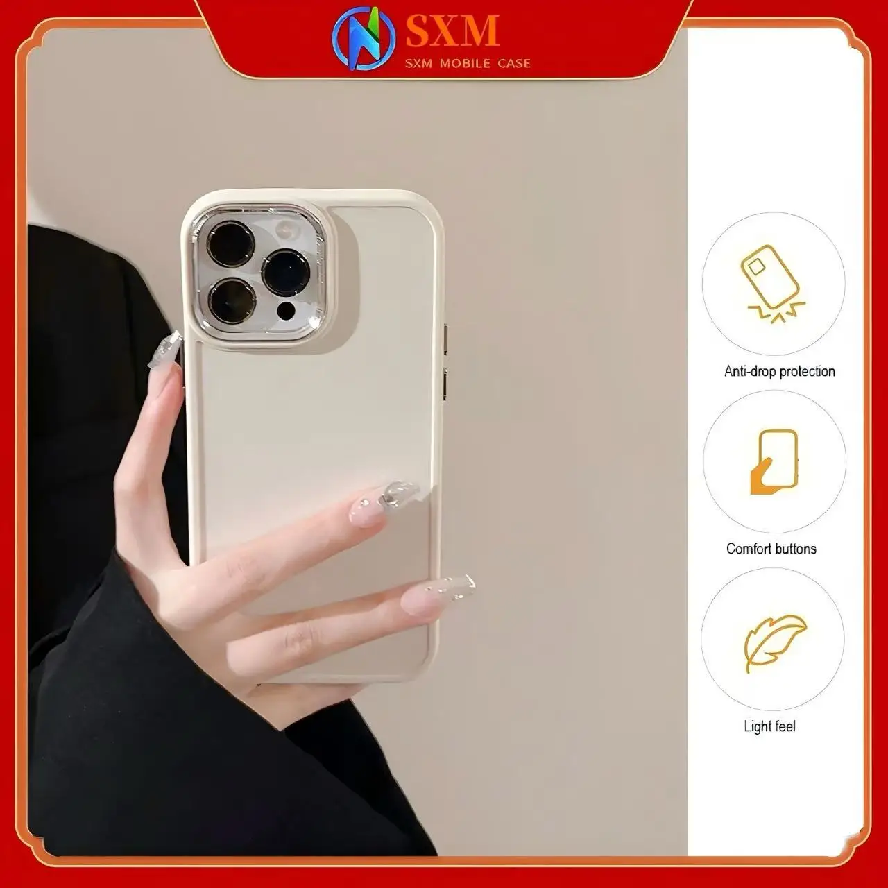 

Подходит для силиконового минималистичного однотонного чехла с гальваническим объективом Apple.