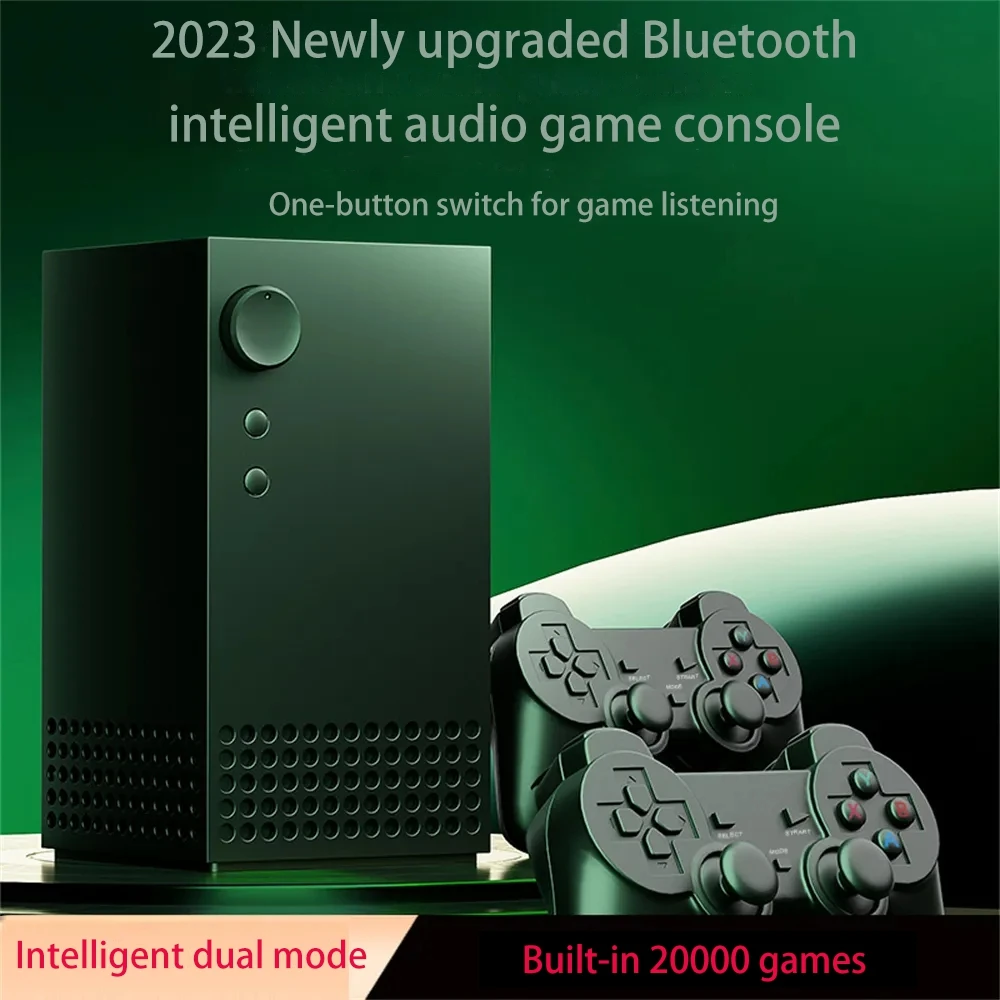 Game Console & Wireless Speaker 2in1 Over 15000 Games HIFI Sound Effect 360° Music Game Dual Mode Switching Family TV Gaming Box