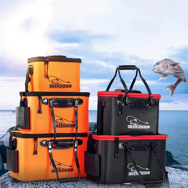 للطي رشاقته مقاومة للاهتراء إيفا دلو صيد خزان الأسماك الحية مضخة الأكسجين الرياضة في الهواء الطلق صندوق معالجة الصيد المعدات