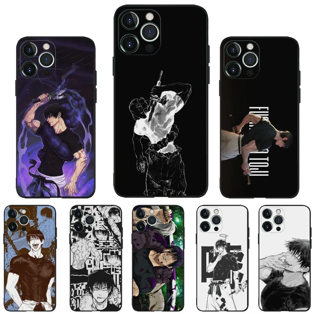 

Toji Fushiguro Jujutsu Kaisen Phone Case for Apple iPhone, 13, 14,13,12,11,XS,XR,X,8,7,Pro,Max,Plus, Mini Silicone Cover, Black