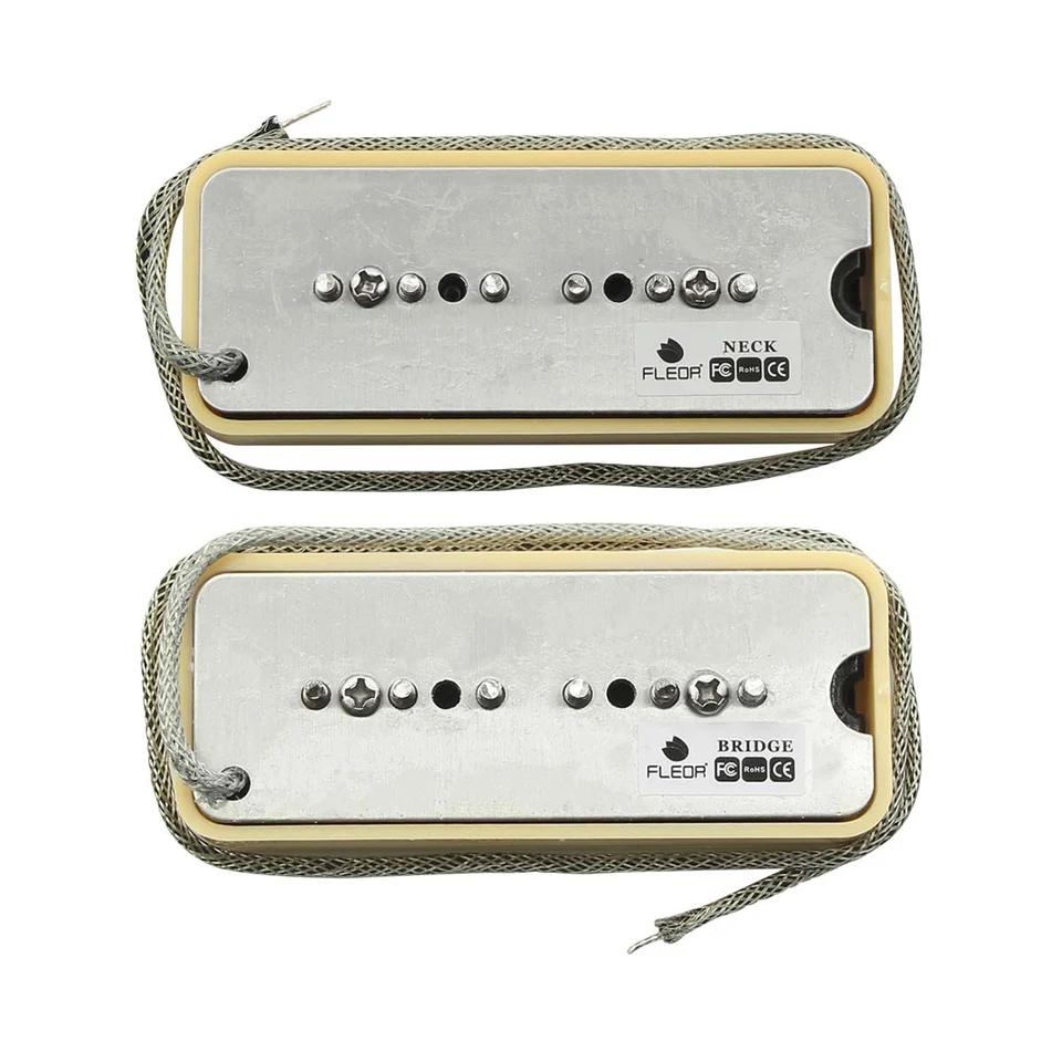 FLEOR 2 個ヴィンテージアルニコ 5 ソープバー P90 ギターピックアップ