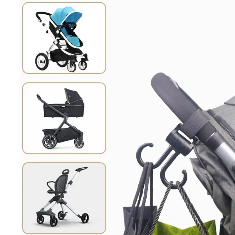 Y4QA Double Stroller Hook Double Car Hook Baby Stuff Organizadores Compensadores Purse Mommy Hook Stroller Accesorios para mamá