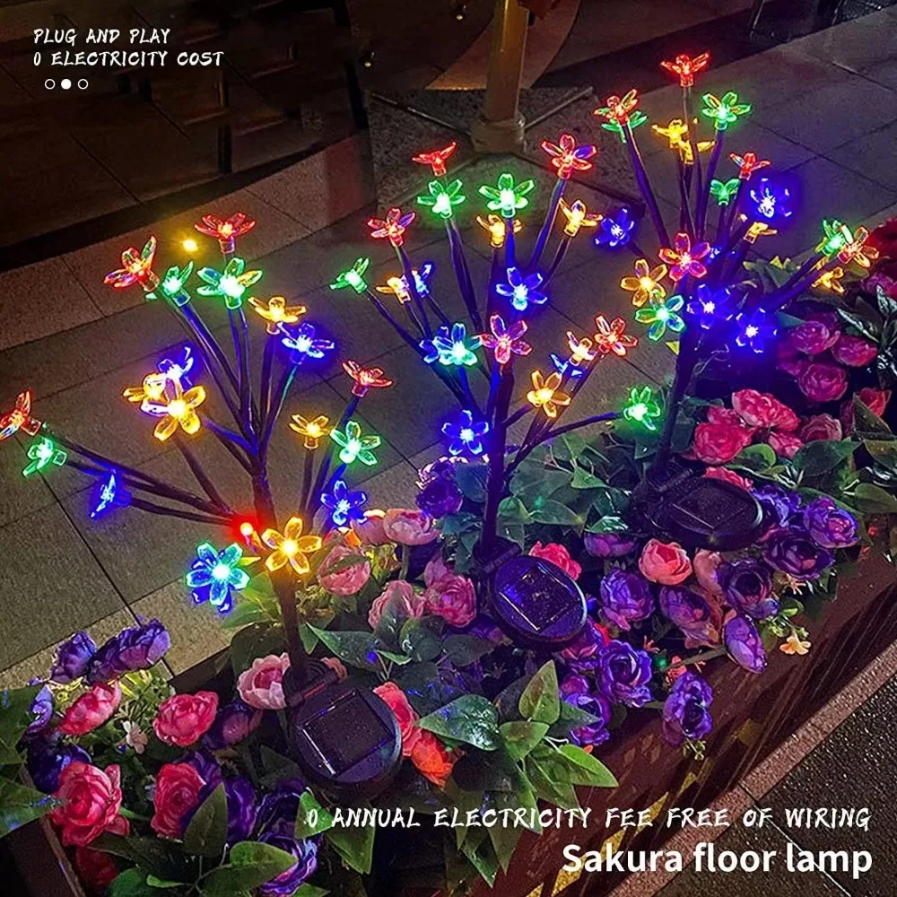 

Solar powered lamp Courtyard home balcony garden decoration waterproof LED terrace lawn decoration colorful string lights