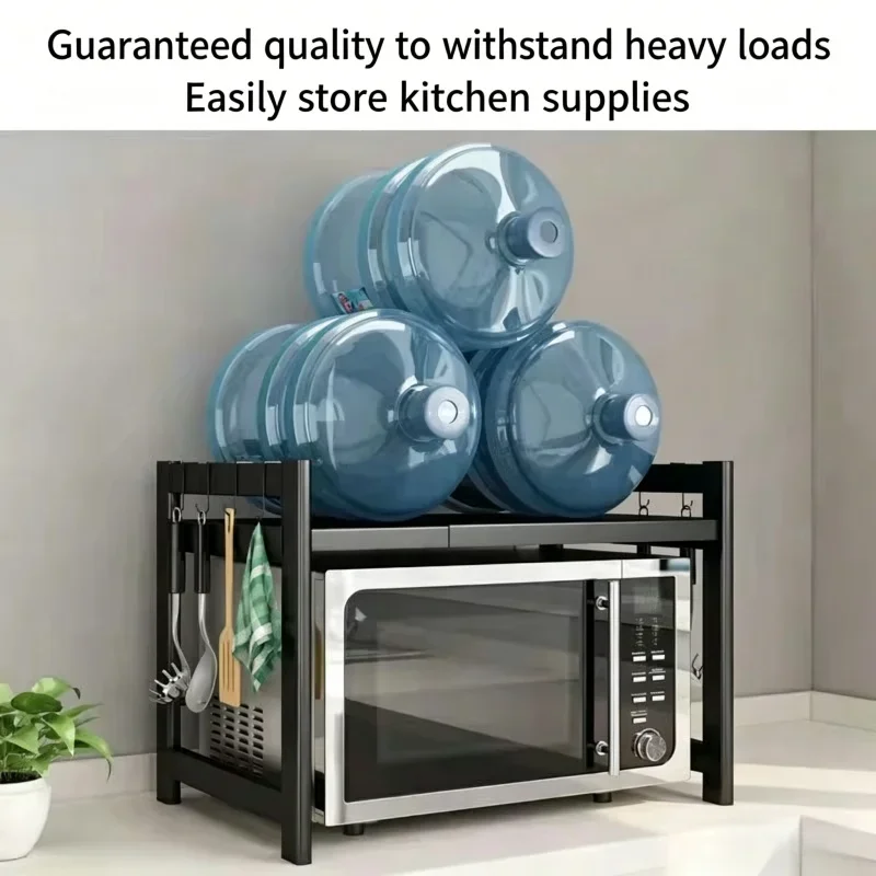 Kitchen Countertop 2Layer Microwave Oven Rack Shelf Seasoning Storage Holder Stand Household Kitchen Storage Organizer Furniture - view 5