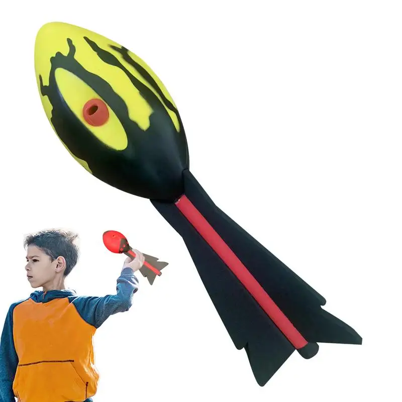 Outdoor Kid Toys Throw Rocket PU Foam Rocket Missile Dart Toy Children Gift Throw Missile Rocket Hand Throw Toy Games dropship