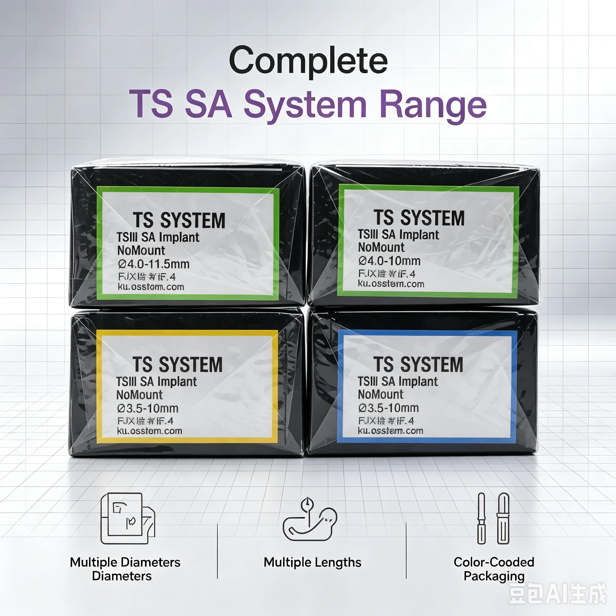 Original Osstem TS‑SA Bone Level Dental Implant Fixture Self‑Tapping Sterile for Teeth Restoration