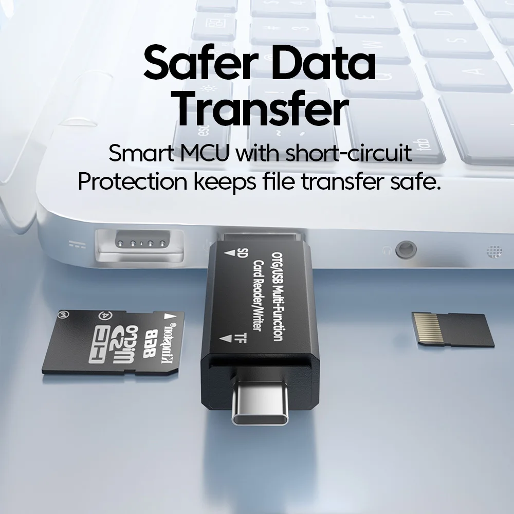 USB Type C To SD TF Card Reader USB 2.0 OTG 2 in 1 MultiFunctional High Speed Smart Memory Cardreader Card Adapter For PC Laptop