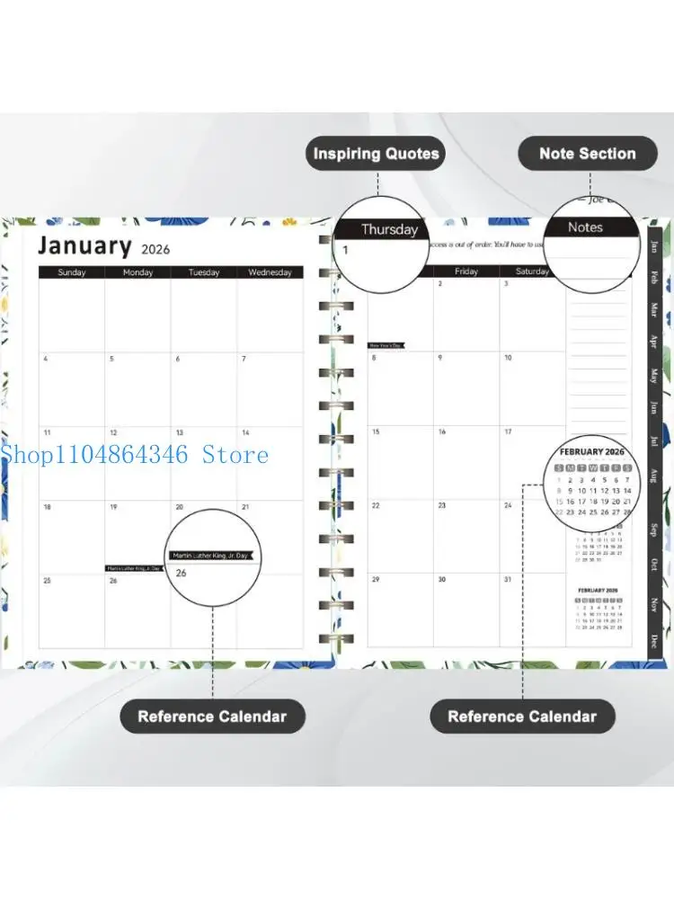 5asd 2026 Travel Organizers Schedule Planner With Monthly Weekly Layouts Lightweight