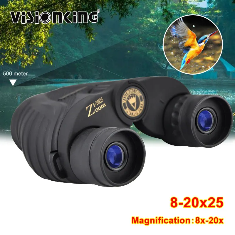 

Visionking 8-20x25 Professional Binocular Long Range Telescope Zoom Guide Scope Hunting Bird Watching Spyglass Camping Equipment