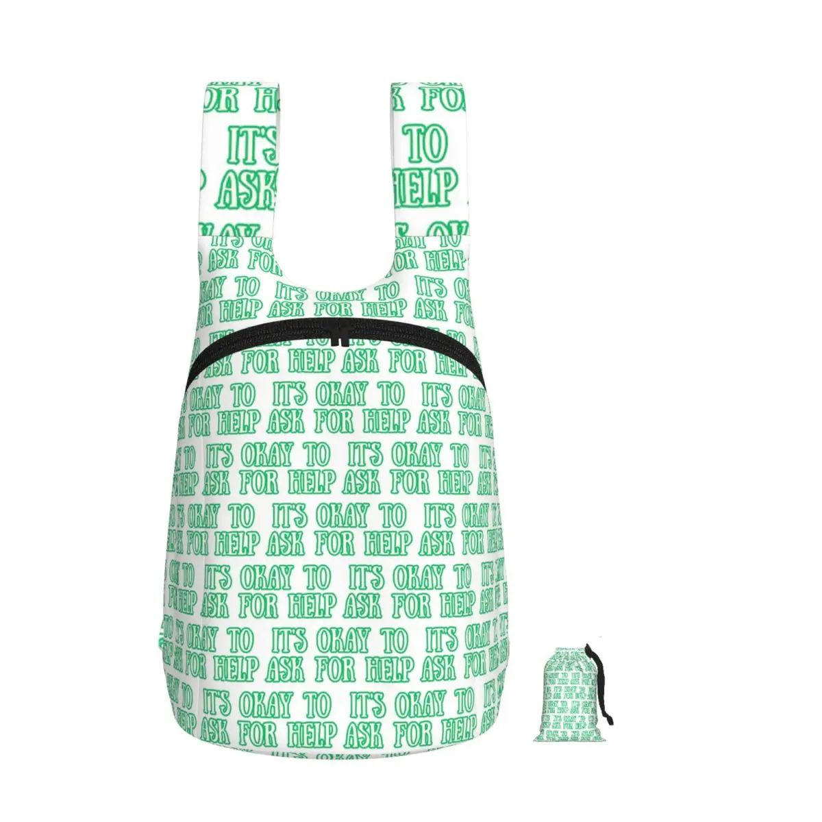 

It's Okay To Ask For Help Backpack Student Storage BookBag Kids School Bag Laptop Shoulder Bags for Boys Girls
