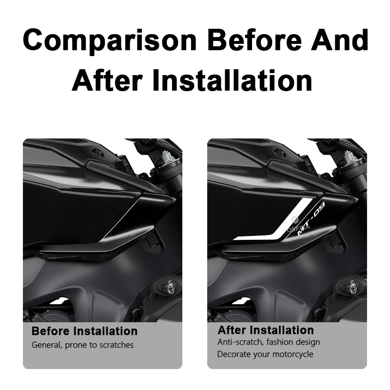 POSFIRA Motorcycle Fairing Stickers Vinyl Decals for Yamaha MT09 2025 2024 MT 09 MT-09 Motorbike Decoration Accessories