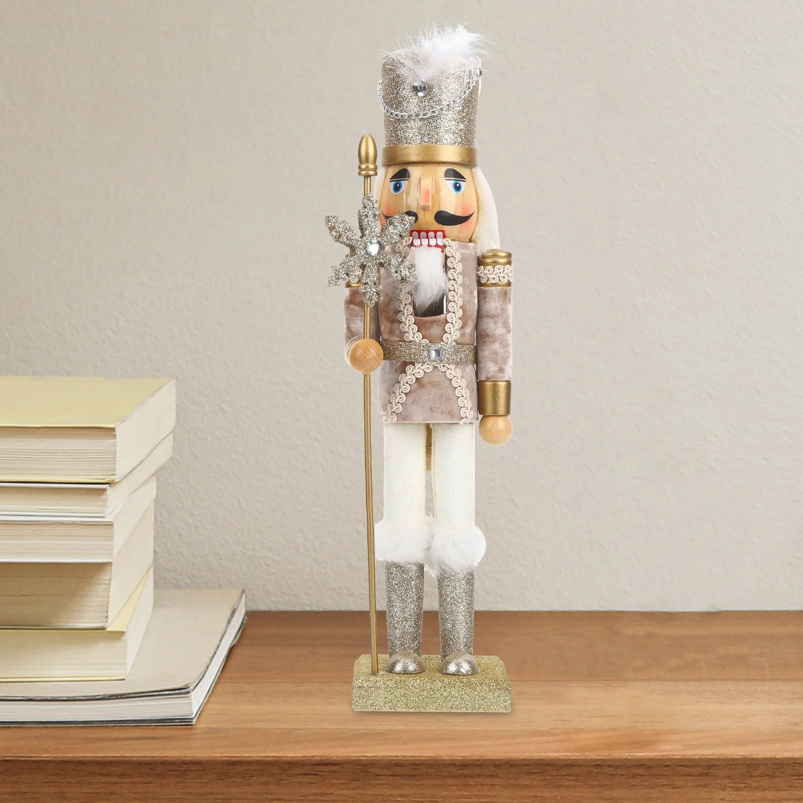 

Wooden Nutcracker Decoration Christmas Soldier Xmas Party Decor Indoor Ornament Desktop Holiday Craft Home Display