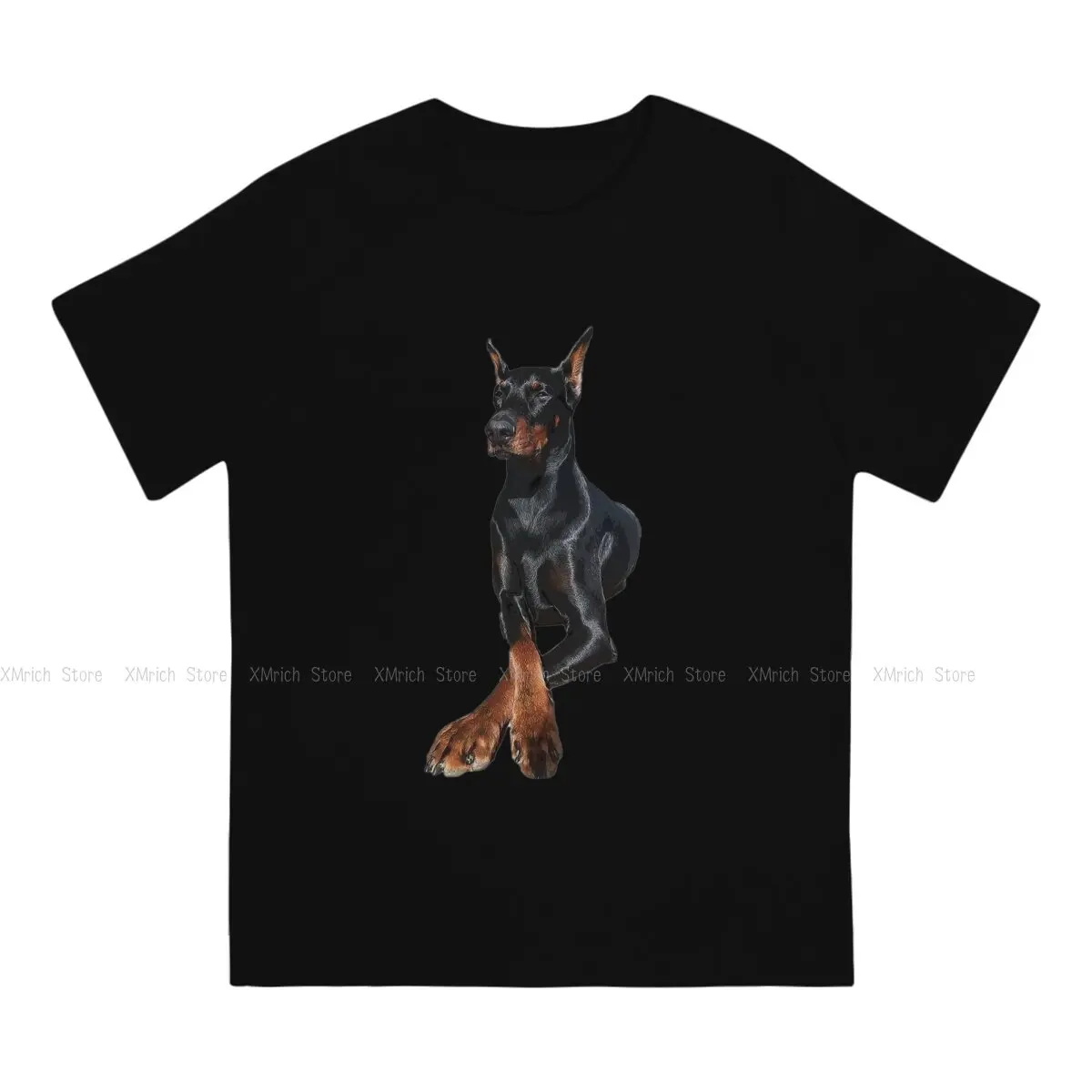 Doberman Dog Dobermann Pinscher Men's T Shirts Doberman Dad Dog Funny Tee Shirt Short Sleeve Crewneck T-Shirt Cotton Clothing