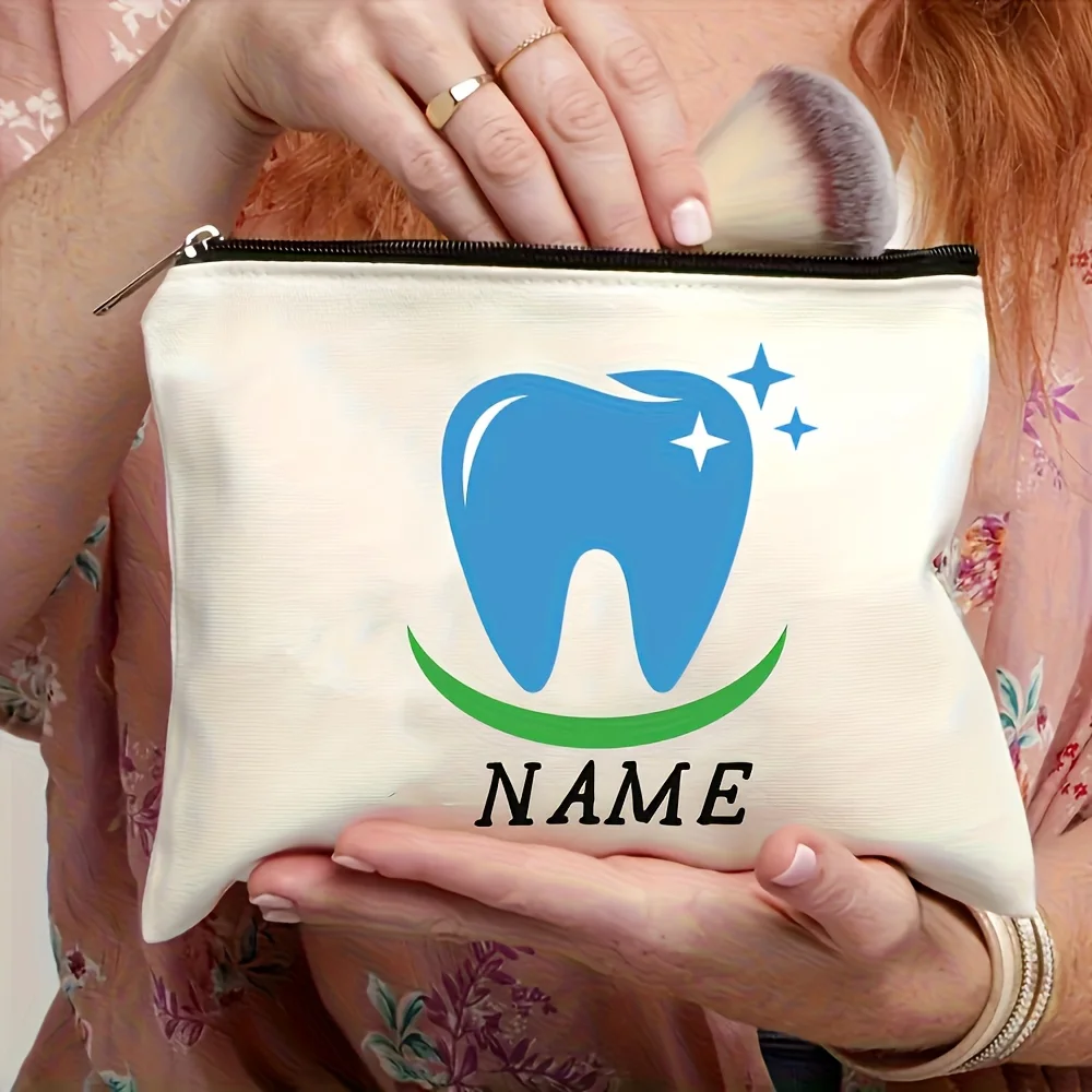 Personalized Dental Travel Toiletry Bag a Custom Name Dentist Gift Featuring Portable Storage Bags Multi Functional Toiletry Bag