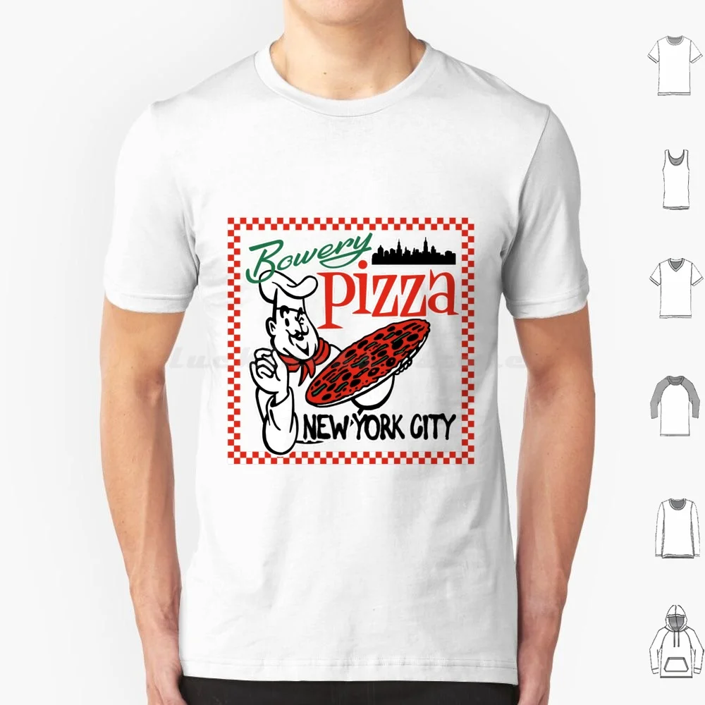 Bowery Pizza Retro Nyc camiseta tamaño grande 100% algodón Nyc Bowery Pizza italiano pequeño país de Italia lado más bajo Manhattan