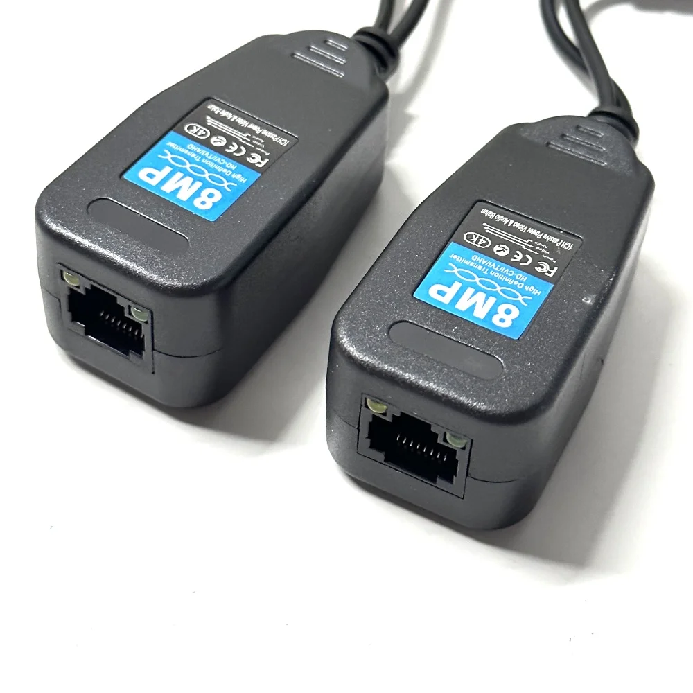 BNC إلى RJ45 Video Balun 8MP 4K CCTV اقناع جهاز الإرسال والاستقبال 8MP زوج ملتوي لكاميرا AHD
